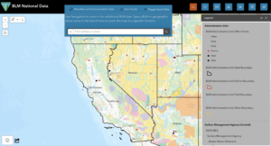 Image of the BLM National Data map